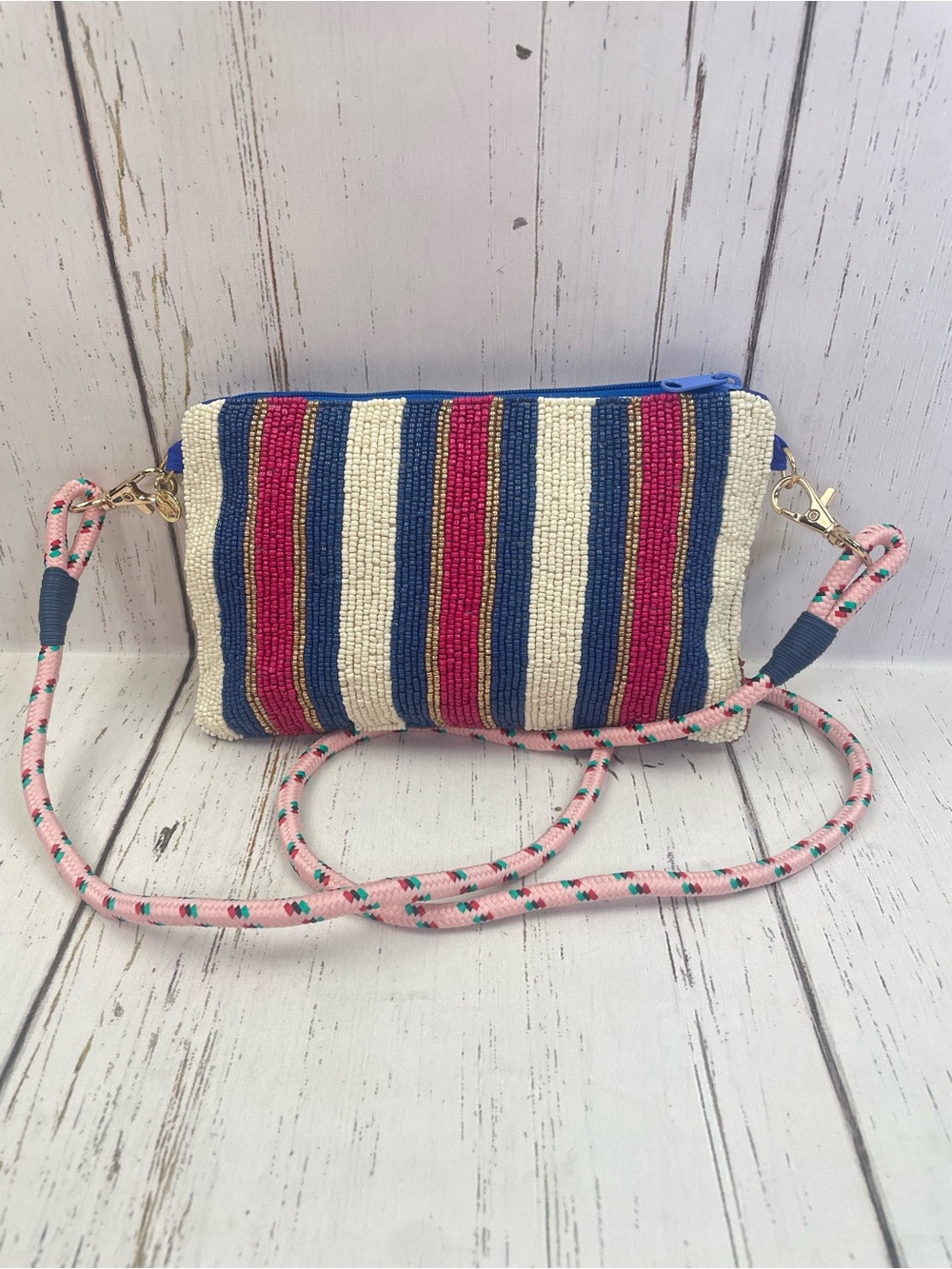 Ink + Alloy Leila Boot Seed Bead Clutch with Strap - Picture 5 of 15